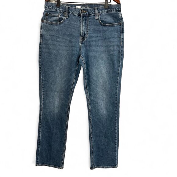 Old Navy Jeans Mens Size 34x31* Blue Denim Straight Medium Wash Casual - Picture 1 of 13